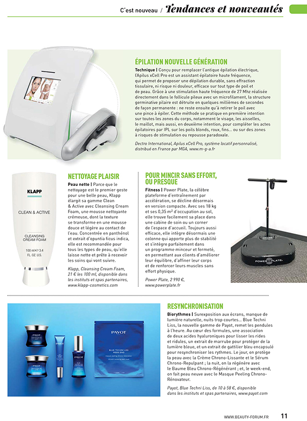 article Beauty Forum - Epilation Nouvelle Génération - Institut Pyrène