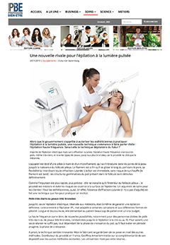 article Profession Bien Être - Epilation définitive haute fréquence - Institut Pyrène